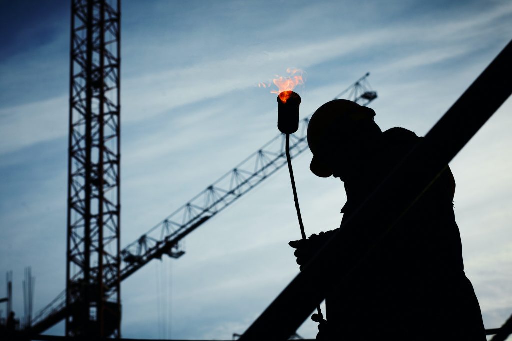 Construction worker silhouette